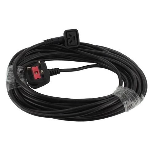 Compatible for Numatic Black Cable & 13A Plug Assembly with 3-Pin Connector (12M)